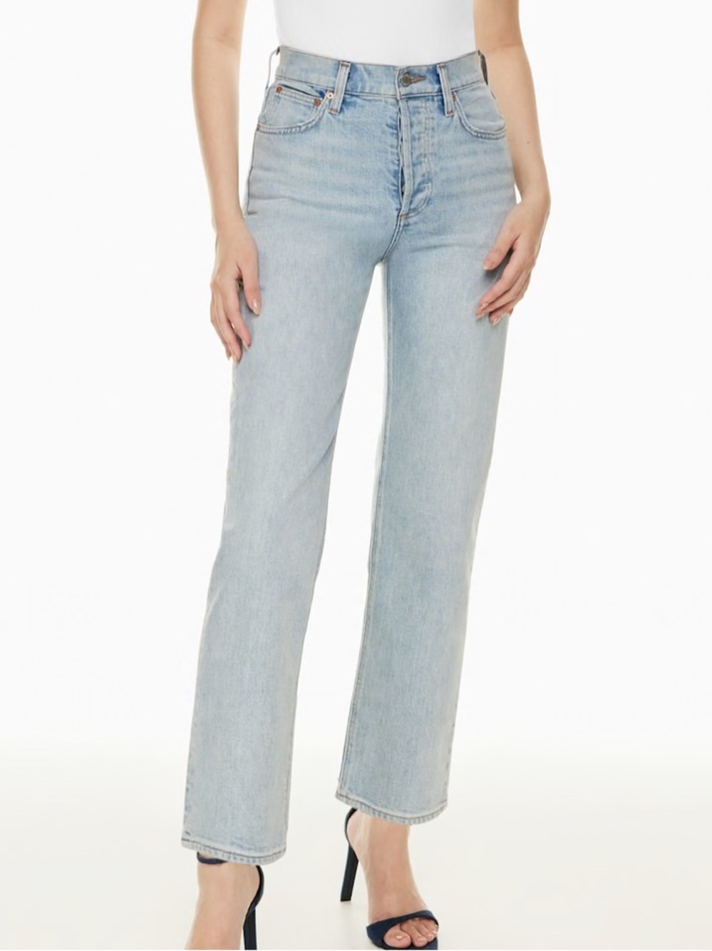 Aritzia Denim Forum The Arlo High Rise Straight 28L Size 27